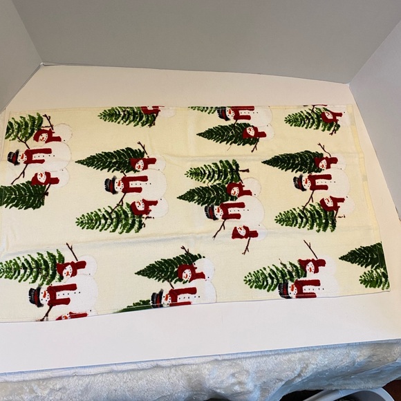 Saint Nicholas Square, Yuletide  snowman kitchen towel, 2Pac, cotton, NWOT - Picture 7 of 10